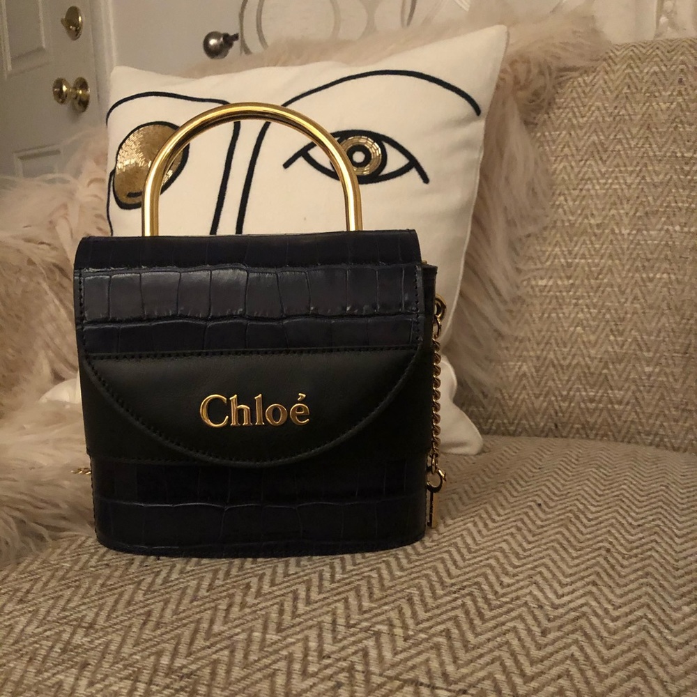 Chloé Croc print Small Aby lock bag